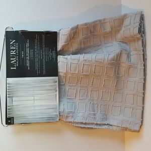 Lauren Ralph Lauren 2x Back Tab / Rod Pocket Panels 54" x 96" TWINE pattern, NWT